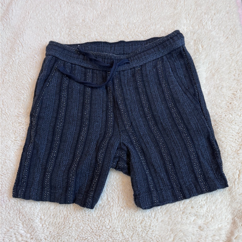 Zana Navy Knit Shorts- crochet (s)